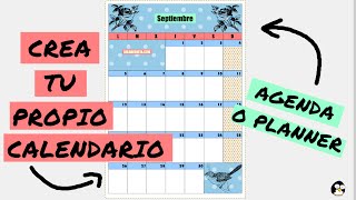 Cómo hacer un CALENDARIO para imprimir  PLANIFICADOR MENSUAL o planner con Openoffice 2017 [upl. by Latta]