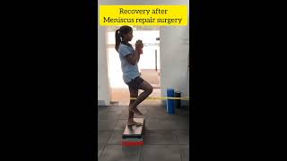 Meniscus Repair Surgery Recovery [upl. by Keyek]