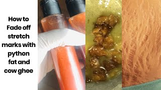 How To Make An Active Stretch Marks Oil With Python Fat And Cow Ghee  Say Goodbye To Stretch Marks [upl. by Aisanahta123]