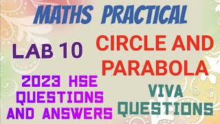 MATHS LAB 10CIRCLE AND PARABOLA2023 HSE QUESTIONS AND ANSWERSVIVA QUESTIONS [upl. by Aisitel]