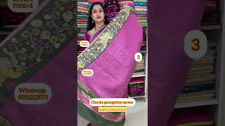 🌸 checks georgettes sarees 🌸 [upl. by Aieki220]