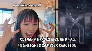 Xdinary Heroes LIVE AND FALL Highlights Sampler Reaction [upl. by Natsirc]