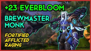 Brewmaster Monk  23 Everbloom Fortified  Dragonflight Season 3 Mythic Plus [upl. by Seltzer]