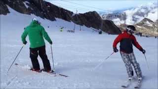 Alpine Skiing  Slipping falling leaf and spins [upl. by Yllim]