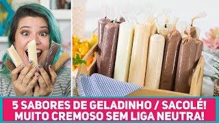 5 RECEITAS DE GELADINHO CREMOSO SUPER DIFERENTES  SACOLÉ GOURMET  Receitas de Minuto 455 [upl. by Milo]