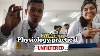 MBBS First Year ♥️ Physiology Lab 💥blood Pricking Unfiltered Vlog mbbs medicalstudent medicos [upl. by Eelak]