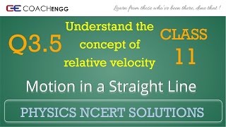 Motion in a Straight Line Exercise 35 NCERT Solutions Class 11 Rectilinear Motion [upl. by Aihceyt]