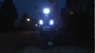 Vespa S50 with LED headlight  LED indicatorlights [upl. by Oates]