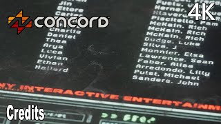 Concord Credits 4K [upl. by Yadrahc45]