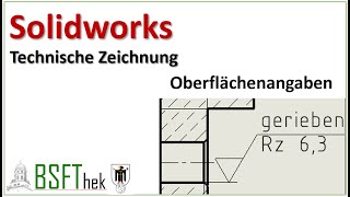 Oberflächensymbole gemäß ihrer Güte Rautiefe und Fertigungsverfahren anbringen [upl. by Ardnuhsor]