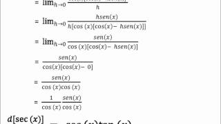 Derivadas de Funciones Trigonométricas por Definiciónwmv [upl. by Skilken]