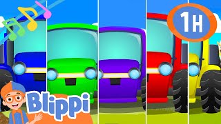 Classic Rainbow Tractor Song  BLIPPI  Educational Songs For Kids [upl. by Odette]