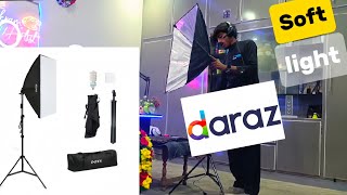 unboxing my new soft light box  Daraz  Studio light  Ikram Art Tricks [upl. by Refeinnej]