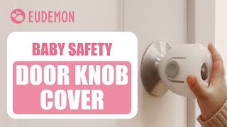 EUDMEON Baby Safety Door Knob Covers Installation amp Use [upl. by Del638]