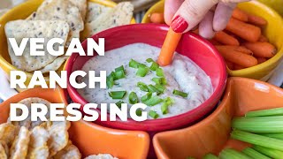 VEGAN RANCH DRESSING RECIPE  OilFree Healthy MayoFree [upl. by Kawai630]