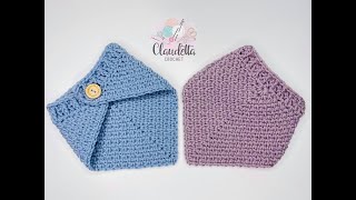 Easy Crochet Baby Bib Bandana – StepbyStep Tutorial [upl. by Ezara]