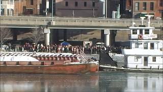 Polar Bear Club 2018 Pittsburgh river plunge Mon Wharf January 1 [upl. by Eseilenna]