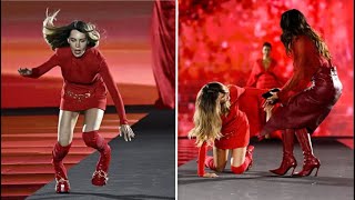 Singer Belinda Peregrin Falls on Runway at PARIS FASHION WEEK and Rescued by Brazilian singer Anitta [upl. by Attenrad]