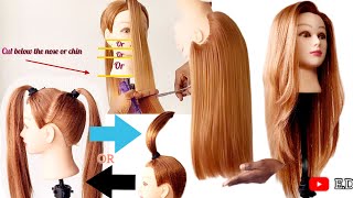 How to cut long layers V haircut  two easy techniques in 6 minutes tutorial [upl. by Singleton]