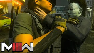 Michael Myers Haddonfield Takedown Finishing Move in Call of Duty Modern Warfare 3 Season 6 [upl. by Shea]