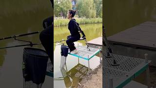 A very special fishing chairImitation rattan fishing chairfishing viralvideo viralshorts short [upl. by Mazonson]