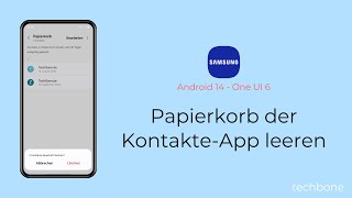 Papierkorb der KontakteApp leeren  Samsung Android 14  One UI 6 [upl. by Falzetta]