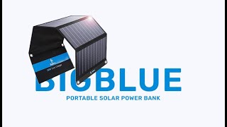 BigBlue Portable Solar Power Bank – Portable SunPower Solar Panel for Camping [upl. by Reinert]