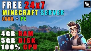 Free Minecraft Server Hosting  JAVA  Pocket Edition  Bedrock  4GB RAM  5GB Disk [upl. by Huff]