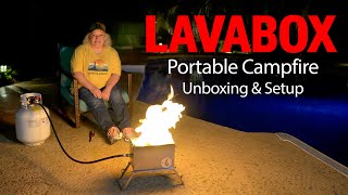 LavaBox Portable Campfire unboxing and setup [upl. by Bashemeth]