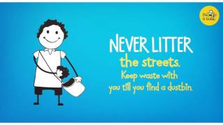 Clean India campaign  Anti littering  Bin it india [upl. by Prochoras]