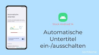 Automatische Untertitel einschalten oder ausschalten Android 14 [upl. by Yrdnal150]