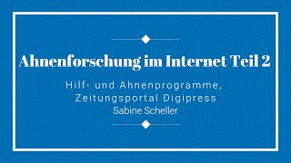 Ahnenforschung im Internet Teil 2 [upl. by Nebeur]