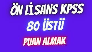 Önlisans kpss 2 Ayda 80 Üstü Puan Almak [upl. by Redle]