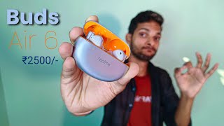 Realme Buds Air 6 Unboxing and Review  Best TWS Under 2500 [upl. by Pedroza]