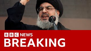 Hezbollah confirms death of leader Hassan Nasrallah after Israeli strikes on Beirut  BBC News [upl. by Janaya]