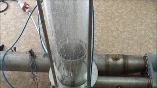 Test of mesh demister ChemTech Test stand Empty column without a pad [upl. by Llebpmac928]