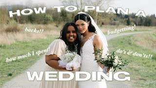 HOW TO PLAN A WEDDING How much I spent tips hacks amp more [upl. by Terina]