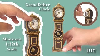 DIY I Made a MINI Dollhouse GRANDFATHER CLOCK DollhouseClock GrandFatherClock AntiqueClock DIY [upl. by Suoirad]