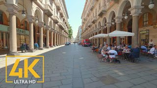 Turin Virtual Walking Tour in 4K  Turin City Travel Guide [upl. by Belita]