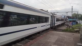 VANDE BHARAT EXPRESS THRASHING SAPHALE AT FLAT 130KMPH [upl. by Dlareme]