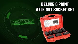 OEMTOOLS 27188 Deluxe 6 Point Axle Nut Socket Set [upl. by Zosema]