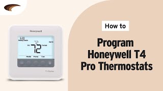 How to Program Honeywell T4 Pro thermostats [upl. by Yrag]