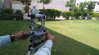 Part1 Theodolite Surveying In Hindi Parts of Theodolite Varnier scale [upl. by Hett]