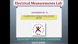 10 CALIBRATION OF SINGLE PHASE ENERGY METER [upl. by Alameda]