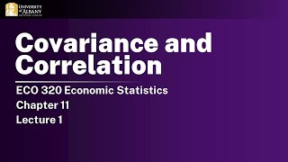 Chapter 11 Covariance and Correlation Coefficient 1 [upl. by Sorcim599]