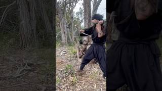 Two Sword TRAINING DRILL 2 ⚔️🥷🏽 katana samurai martialarts [upl. by Grenier]