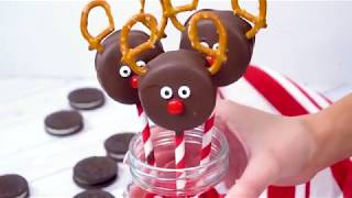 CHOCOLATE COVERED OREO REINDEER COOKIES [upl. by Yvaht]