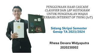 Penggunaan Haar Cascade Clasifier dan LBP Histogram untuk Pengenalan Wajah berbasis IoT [upl. by Essinger]