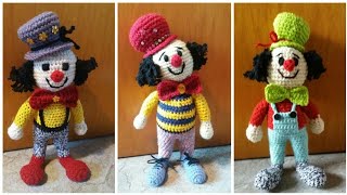 Amigurumi • Meine gehäkelten Clowns  Julebuergerfee [upl. by Milon]