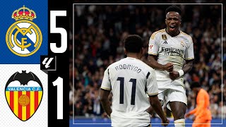 Real Madrid 51 Valencia  HIGHLIGHTS  LaLiga 202324 [upl. by Hitchcock108]